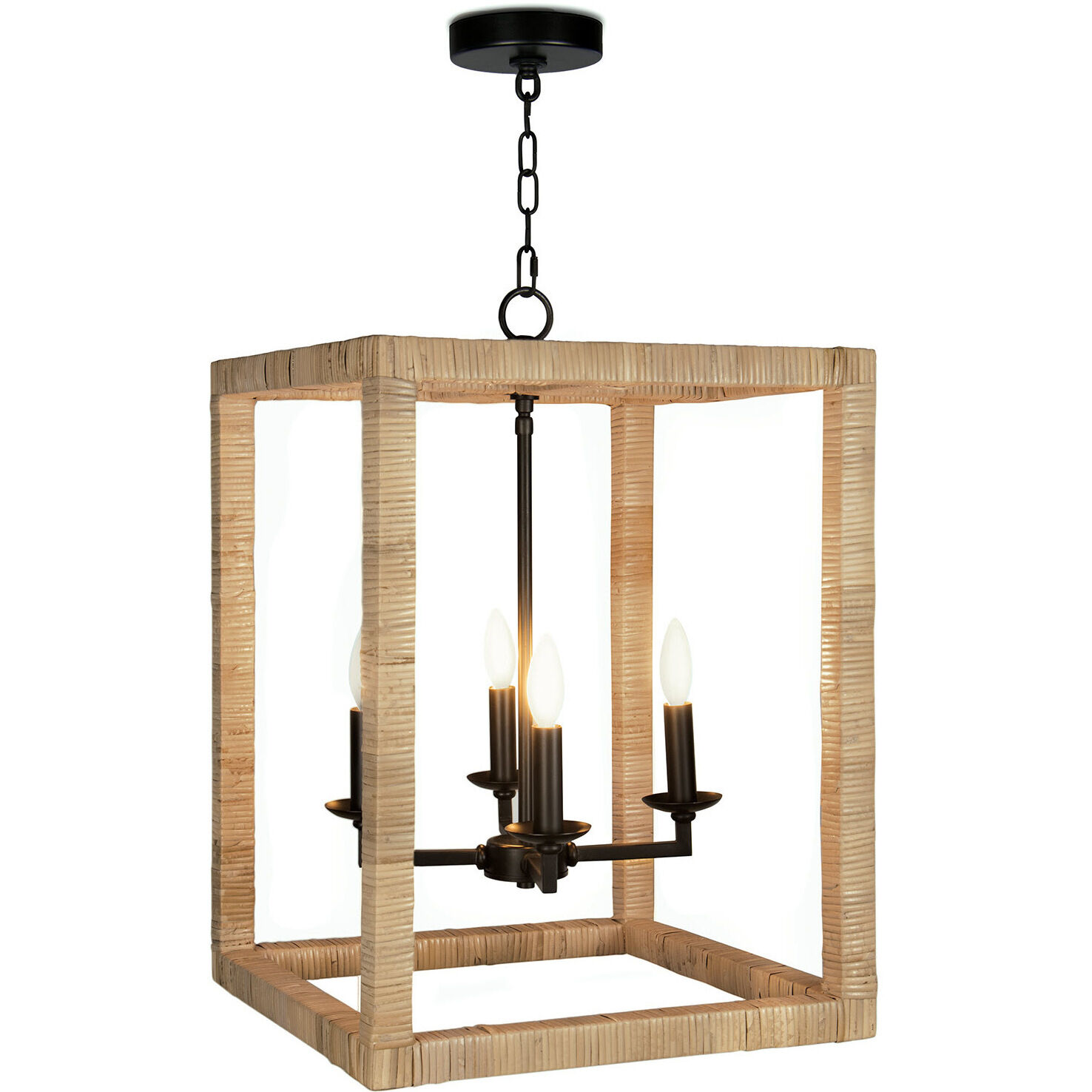 Newport 4 Light 17 inch Natural Ceiling Lantern Ceiling Light, Large