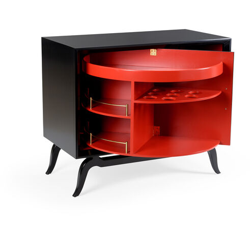 Wildwood Black/Red/Polished Cabinet