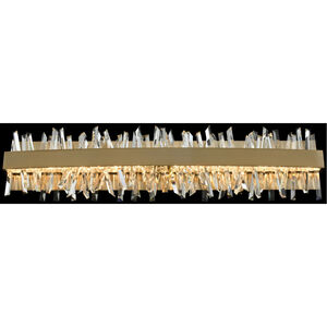 Glacier LED 32 inch Brushed Champagne Gold Bath Vanity Wall Light
