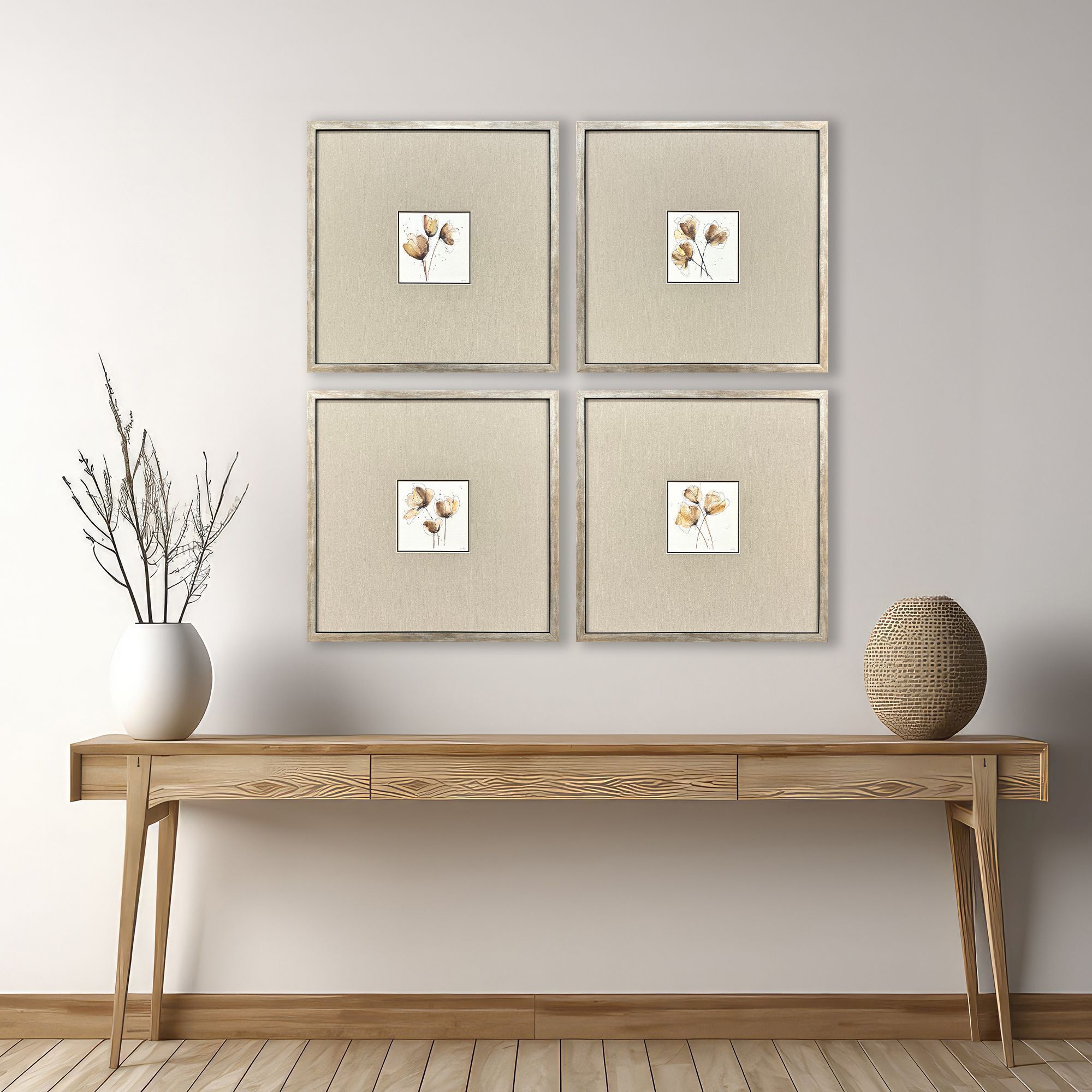 Small Grandeur Brown and Beige and Black and Neutral Framed Art