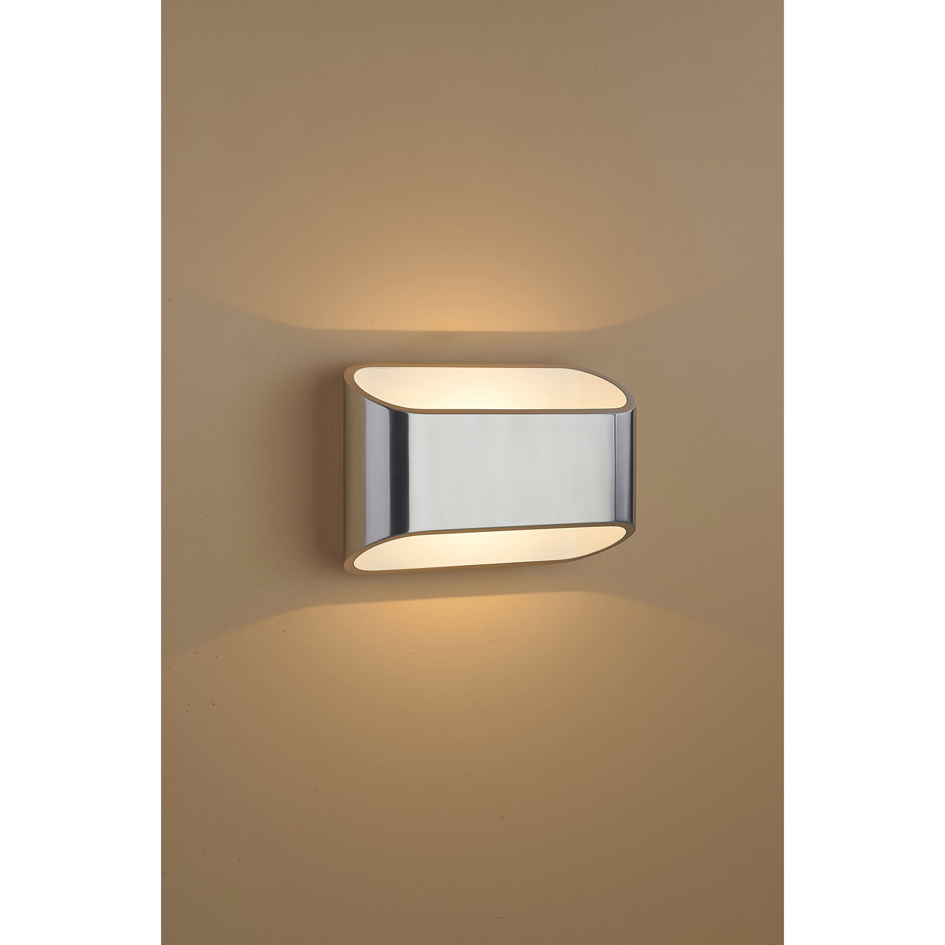 Eclipse 1 Wall Sconce Wall Light in Brushed Aluminum/White