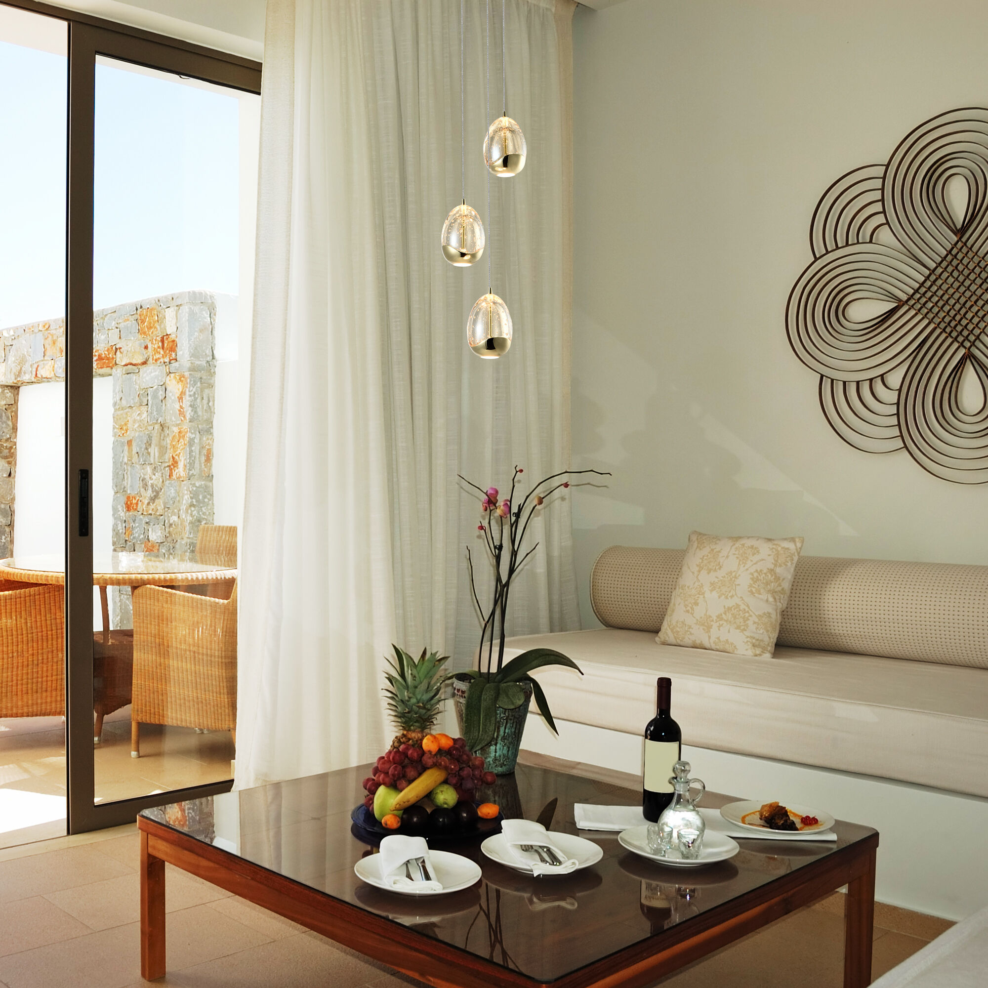 Artisan Collection/VENEZIA Series 7.5 inch Gold Pendant Ceiling Light