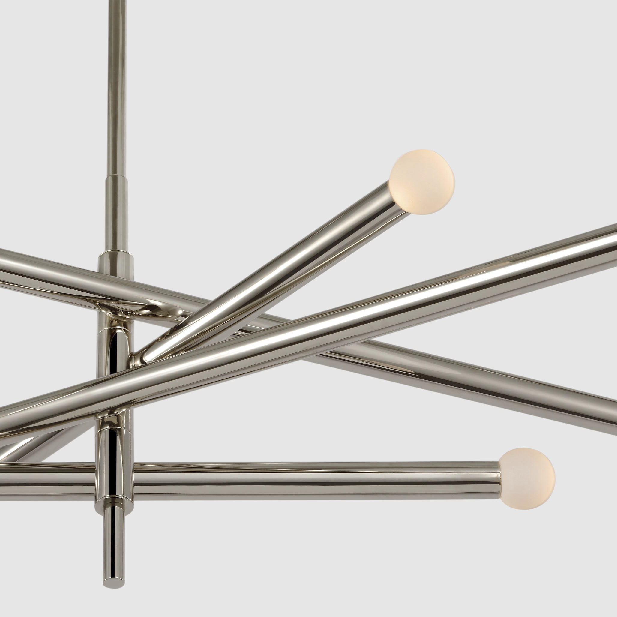 Kelly Wearstler Rousseau LED 53.25 inch Polished Nickel Articulating Chandelier Ceiling Light, Grande