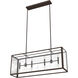 Felippe 8 Light 40 inch Onyx Bengal Linear Chandelier Ceiling Light