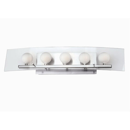 Alysa 5 Light 24 inch Polished Steel Wall Sconce Wall Light