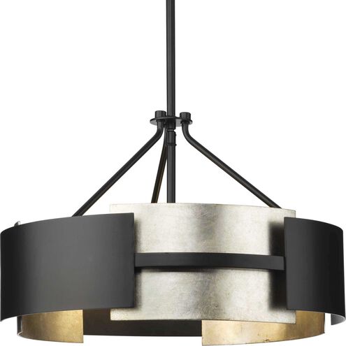 Lowery 3 Light 19 inch Matte Black Semi-Flush Mount Convertible Ceiling Light, Design Series