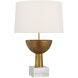 Ray Booth Eadan 26 inch 15.00 watt Museum Brass Table Lamp Portable Light