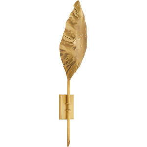 Julie Neill Dumaine 1 Light 5.25 inch Antique-Burnished Brass Pierced Leaf Sconce Wall Light