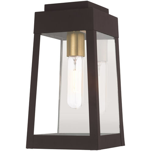 Oslo 1 Light 12 inch Bronze Outdoor Wall Lantern