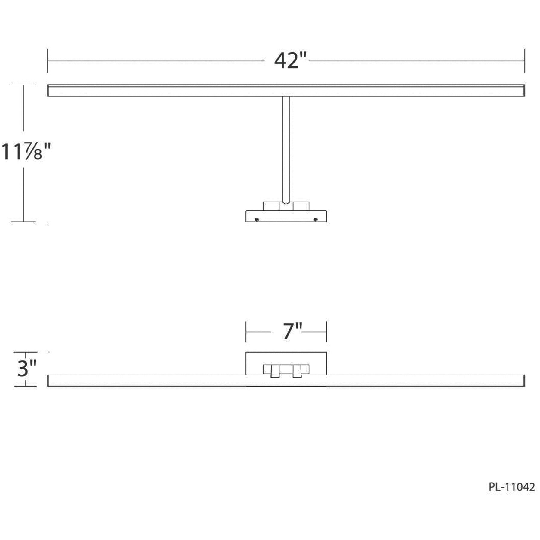 Reed 29.80 watt 42 inch Brushed Nickel Picture Light Wall Light, dweLED