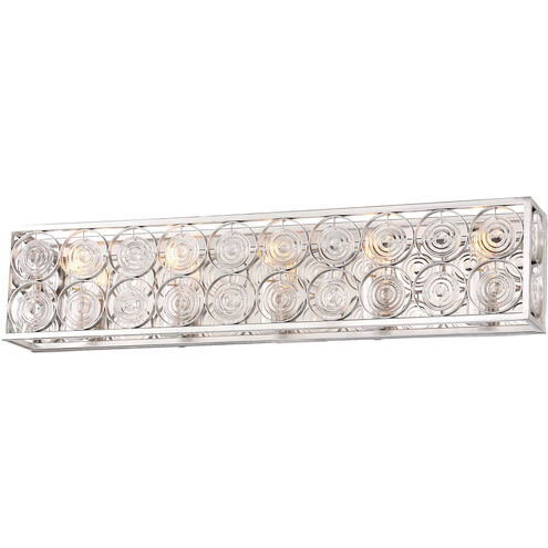 Culture Chic 5 Light 30.75 inch Catalina Silver Bath Light Wall Light