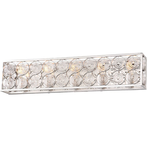 Culture Chic 5 Light 31 inch Catalina Silver Bath Light Wall Light