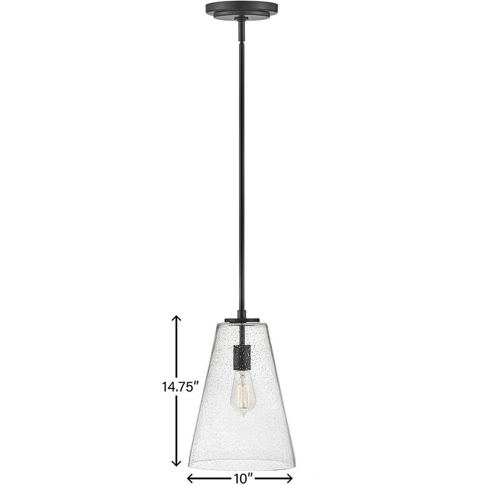 Vance 1 Light 10 inch Satin Black Indoor Pendant Ceiling Light