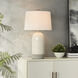 Evian 30 inch 100 watt Grey and Off White Table Lamp Portable Light