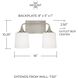 Presley 2 Light 16 inch Brushed Nickel Vanity Light Wall Light