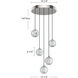 Marni Multi Pendant Ceiling Light in Polished Nickel