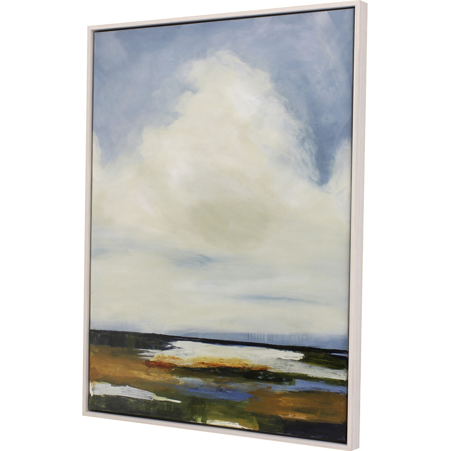 Late in the Day Blue and Green and White and Yellow Canvas, The Studio