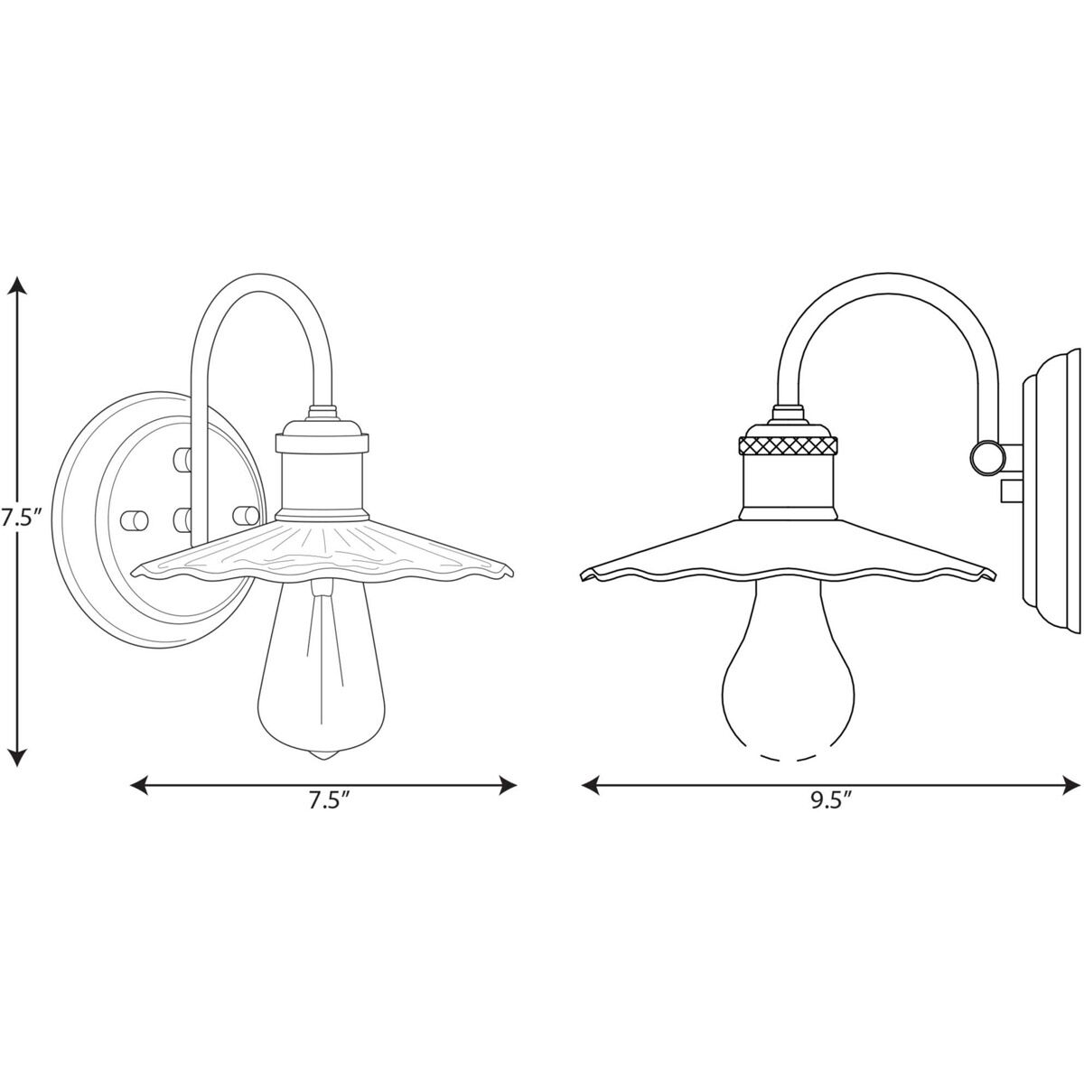 Fayette 1 Light 7.5 inch Antique Nickel Bath Vanity Wall Light