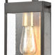Forty Fort 1 Light 12 inch Matte Black with Brushed Brass Outdoor Sconce