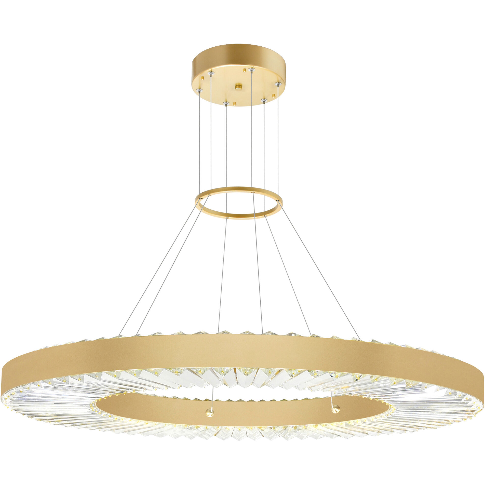 Bjoux LED 32 inch Brass Down Chandelier Ceiling Light