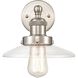 English Pub 1 Light 10 inch Satin Nickel Vanity Light Wall Light
