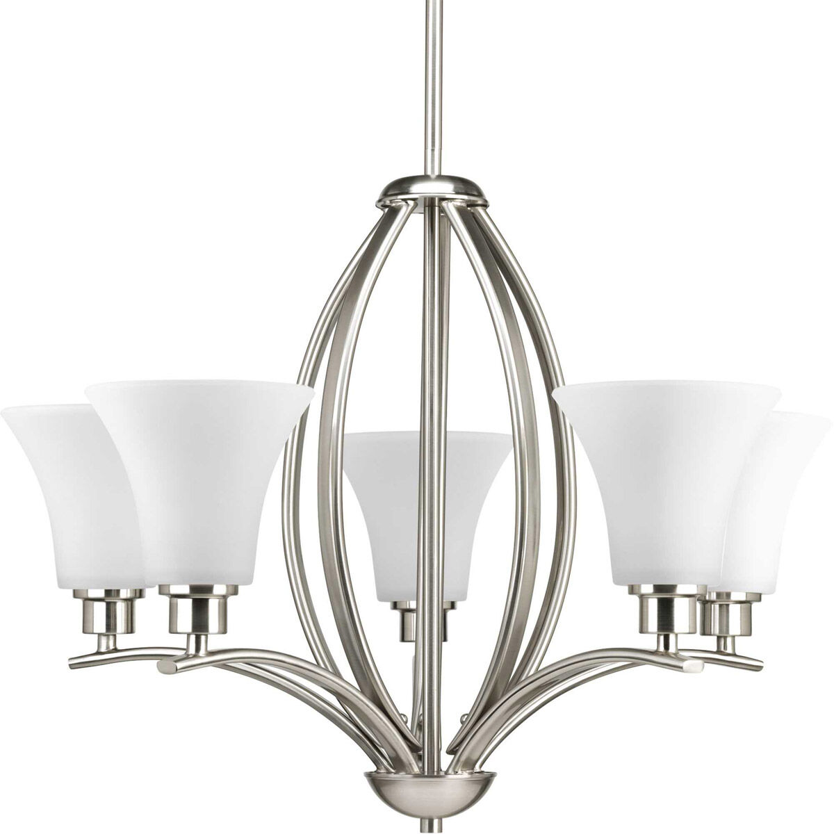Joy 5 Light 24.13 inch Brushed Nickel Chandelier Ceiling Light