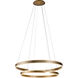 Gianni 2 Light 39 inch Brushed Champagne Pendant Ceiling Light