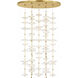 Barbara Barry Petaluma LED 32 inch Soft Lacquered Brass Cascading Chandelier Ceiling Light