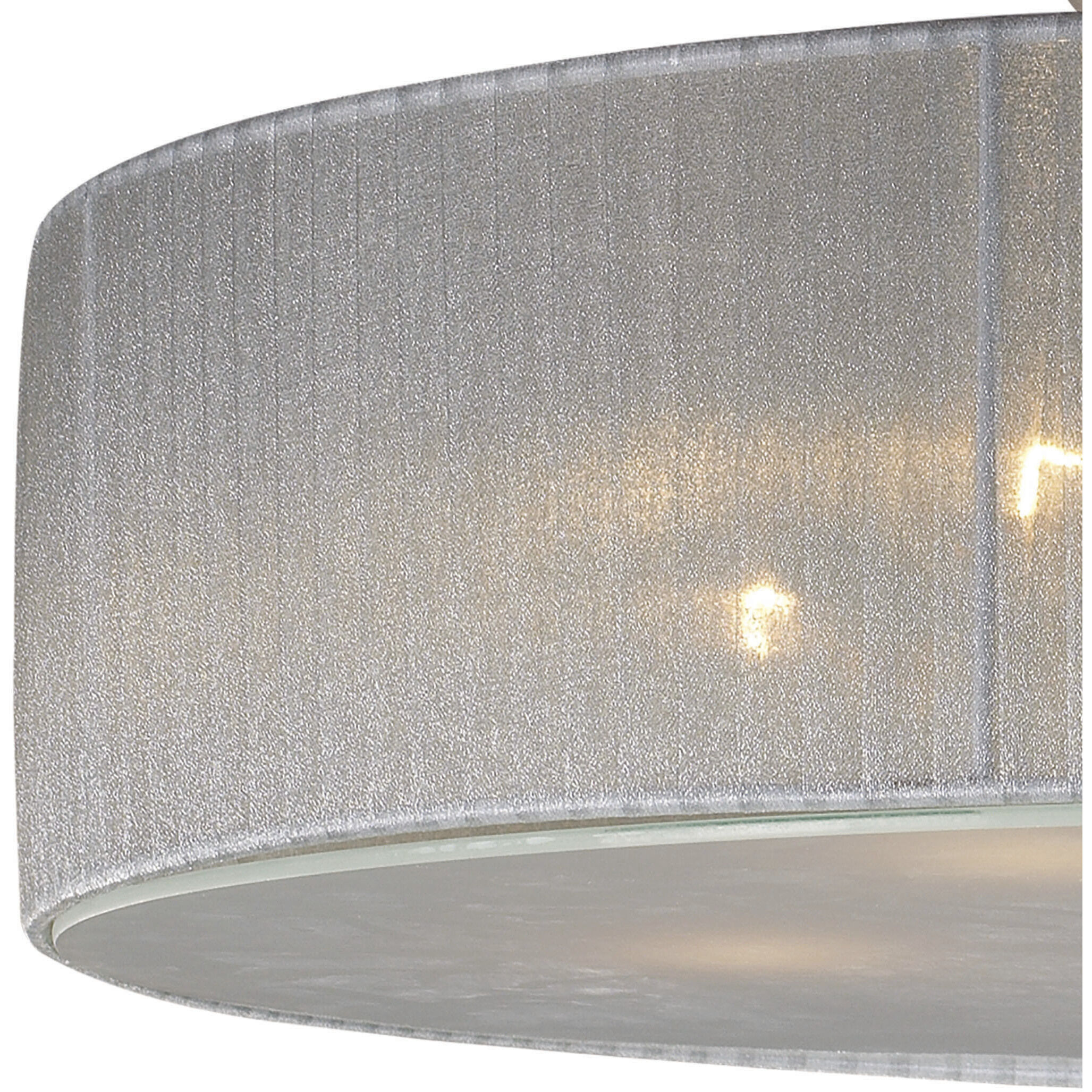 Alexis 5 Light 23 inch Antique Silver Semi Flush Mount Ceiling Light