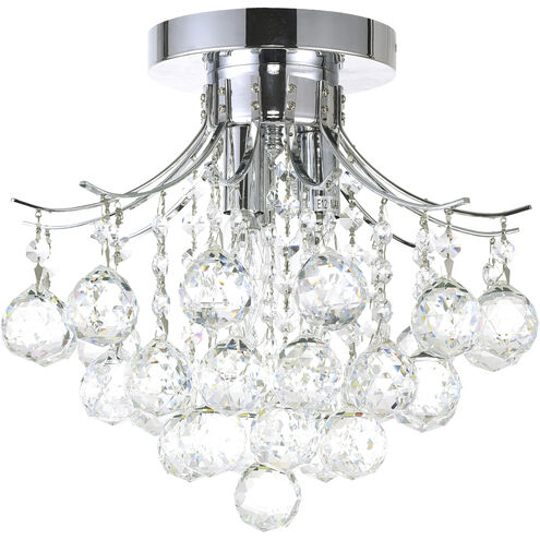 Princess 3 Light 12 inch Chrome Flush Mount Ceiling Light