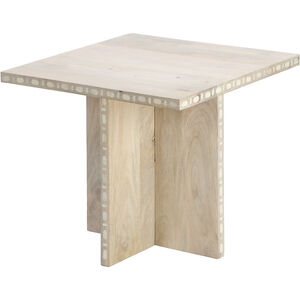 Sama 24 X 20 inch White Patina Side Table