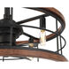 Bridgette Fandelier 22 inch Matte Black Ceiling Fan