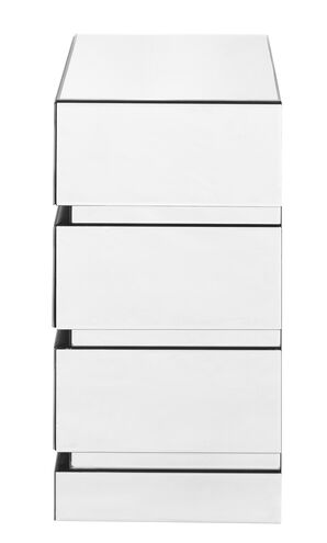 Modern 26 X 18 inch Clear Mirror and Crystal Bedside Table