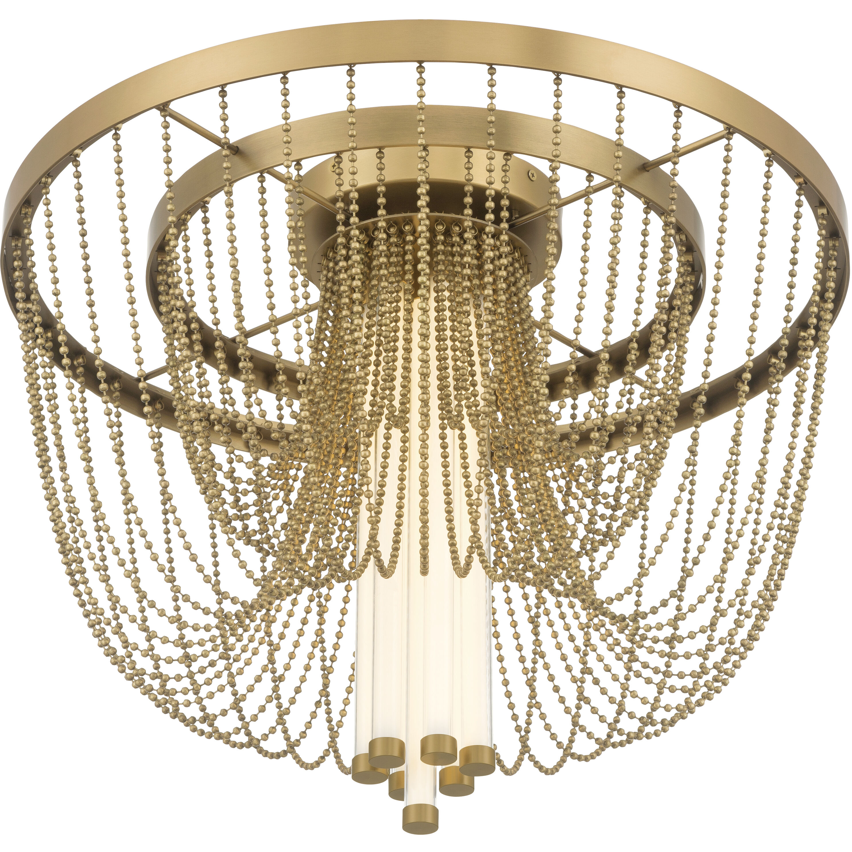 Jezelle LED 24 inch Legacy Brass Flush Mount Ceiling Light