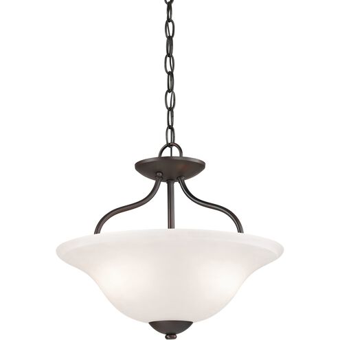 Conway 2 Light 15 inch Oil Rubbed Bronze Semi Flush Mount Ceiling Light, Convertible