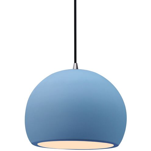 Radiance LED 7 inch Sky Blue and Brushed Nickel Pendant Ceiling Light