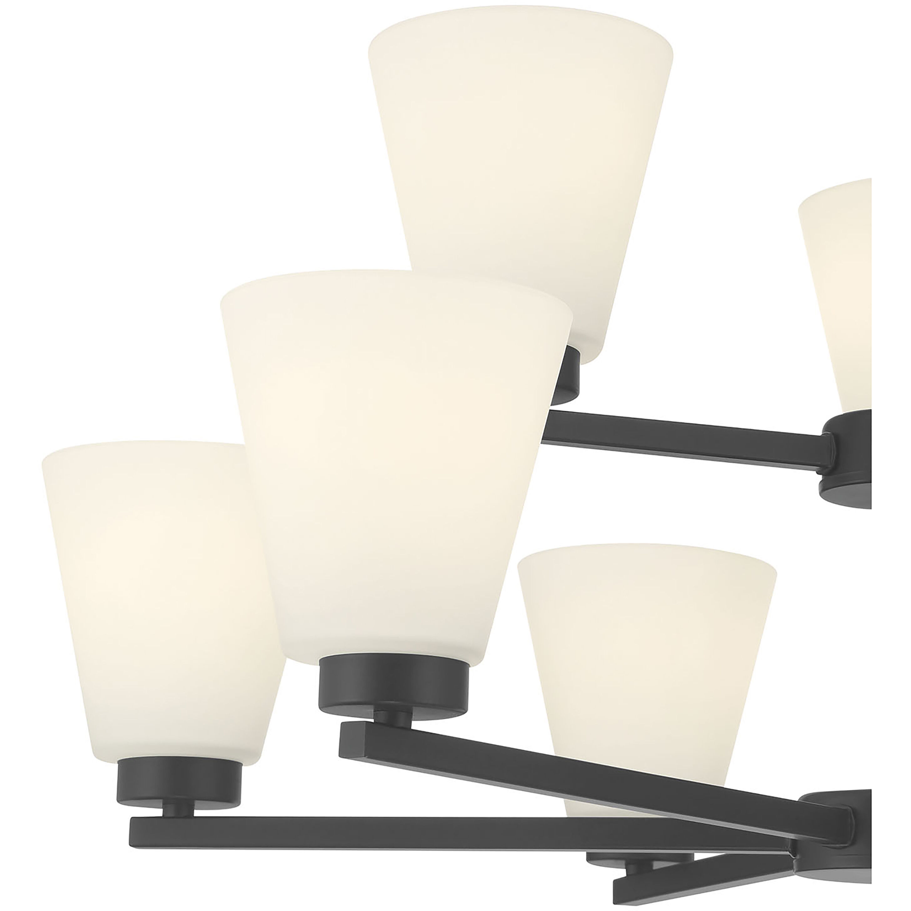 Strayhan 9 Light 28.5 inch Matte Black Chandelier Ceiling Light