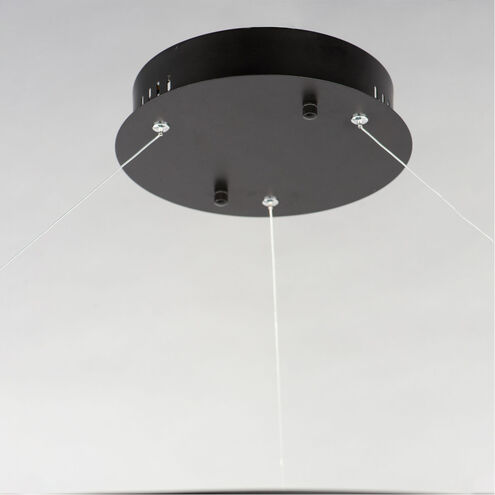 Groove LED 31.5 inch Black Single Pendant Ceiling Light