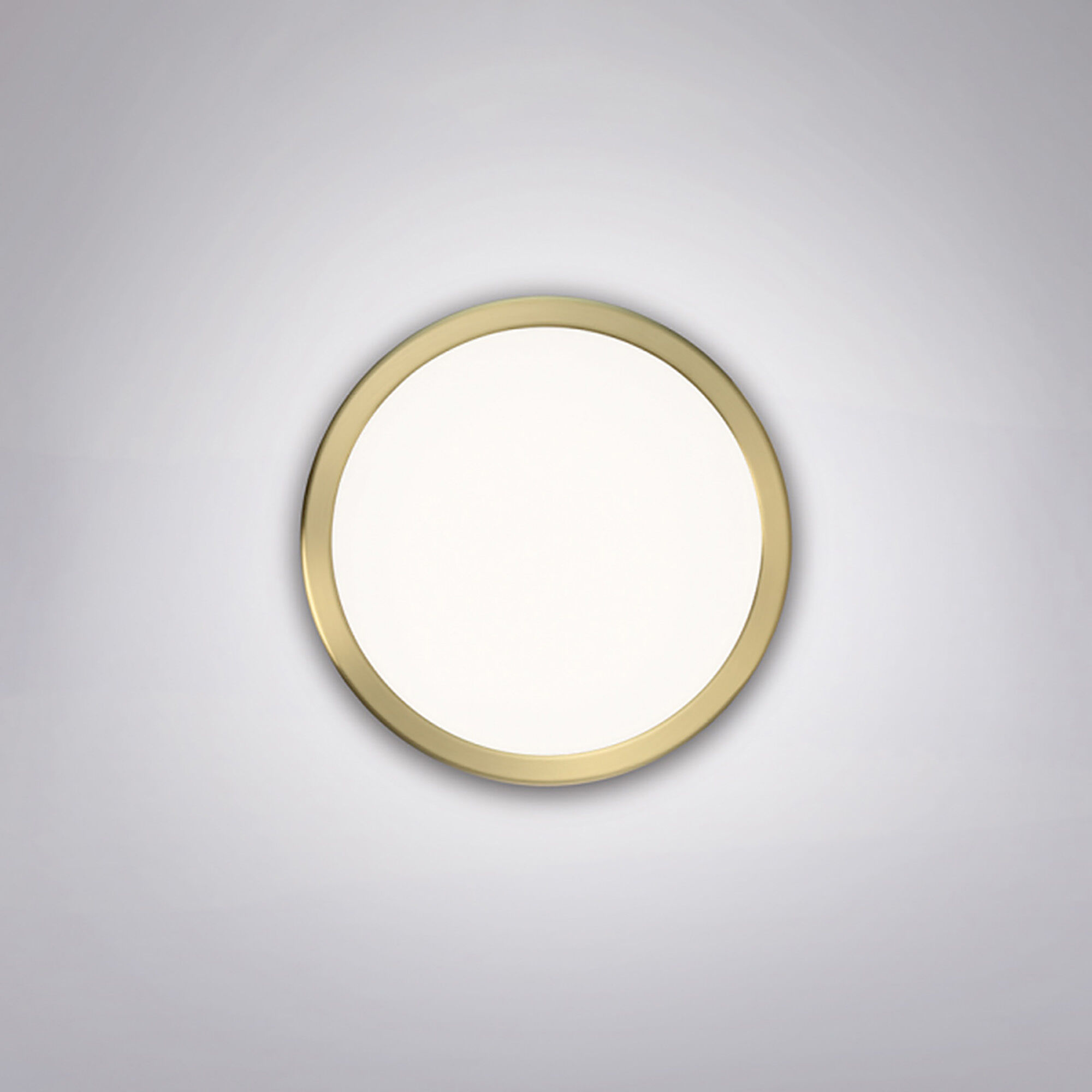 Geos LED 10.25 inch Brass Flush Mount Ceiling Light in 3000K, dweLED