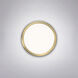 Geos LED 10.25 inch Brass Flush Mount Ceiling Light in 3000K, dweLED