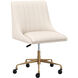 Halden Beige Linen Office Chair