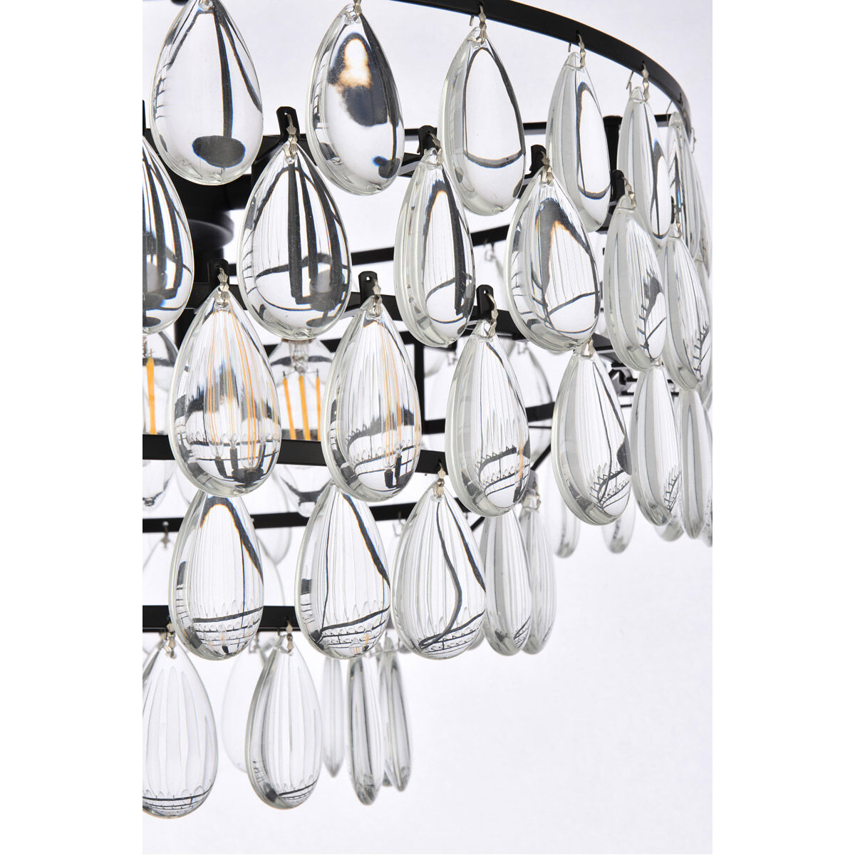 Mila 5 Light 20 inch Black Flush Mount Ceiling Light