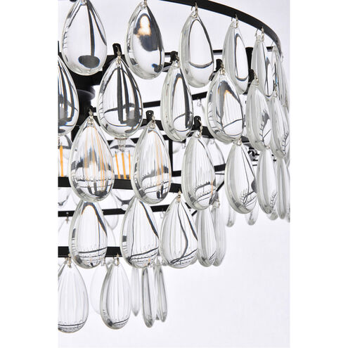 Mila 5 Light 20 inch Black Flush Mount Ceiling Light