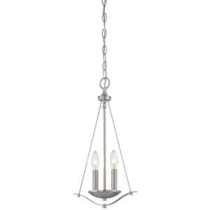 Cassina 2 Light 10.5 inch Satin Platinum Mini Pendant Ceiling Light