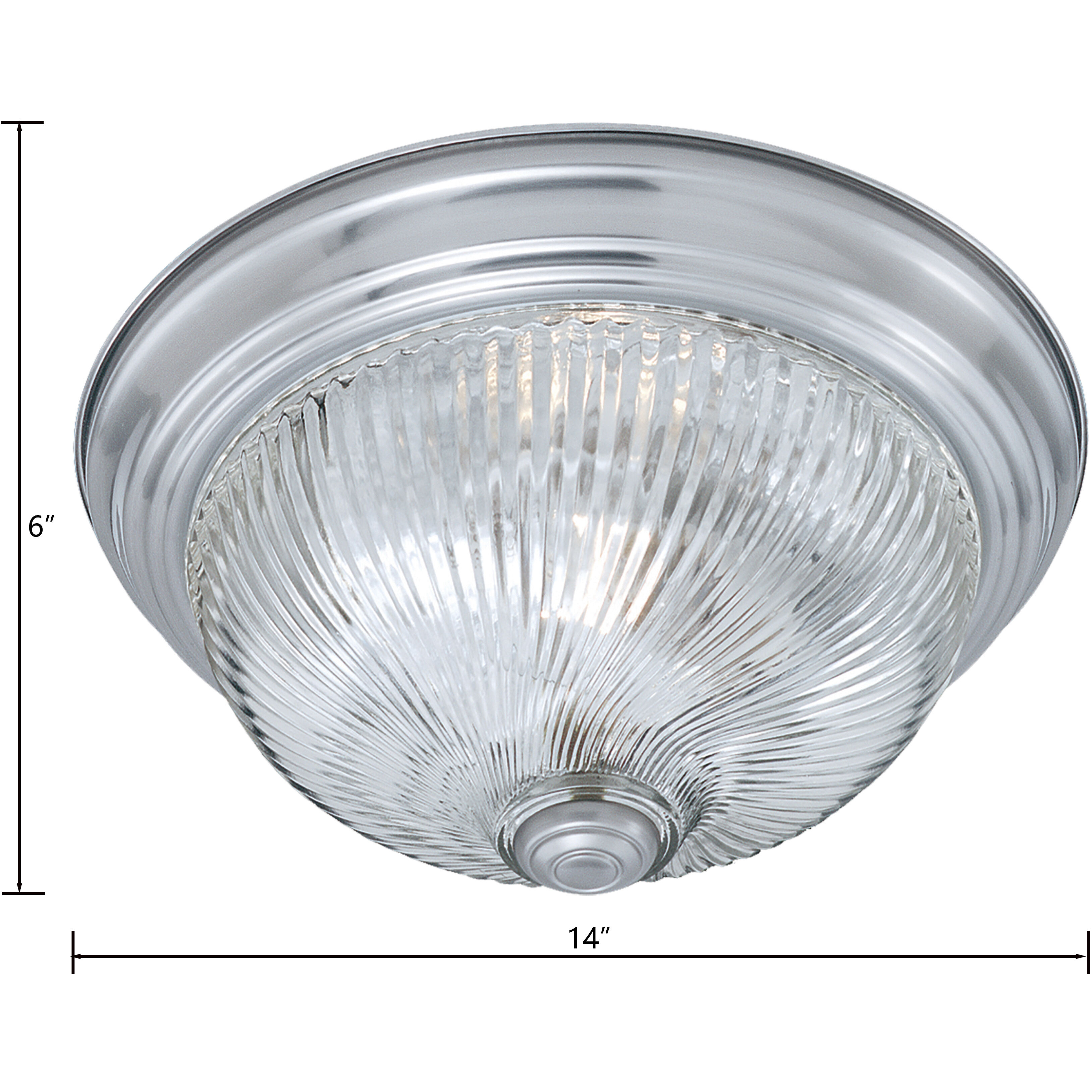 Harmony 2 Light 14 inch Brushed Nickel Flush Mount Ceiling Light
