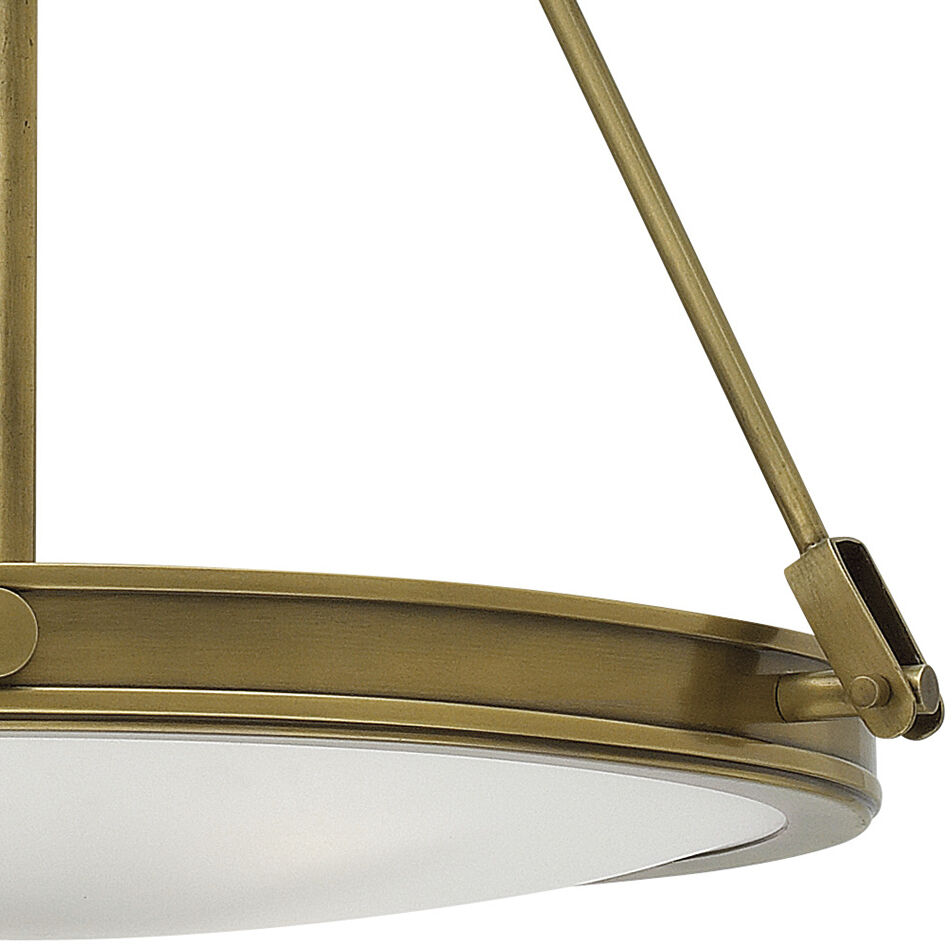 Collier 4 Light 21.5 inch Heritage Brass Indoor Foyer Pendant Ceiling Light