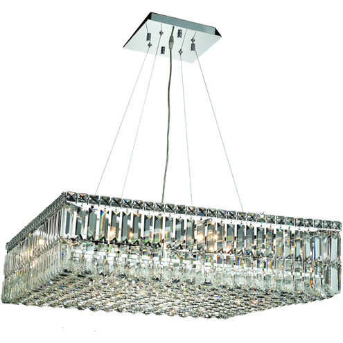 Maxime 12 Light 32 inch Chrome Dining Chandelier Ceiling Light in Royal Cut