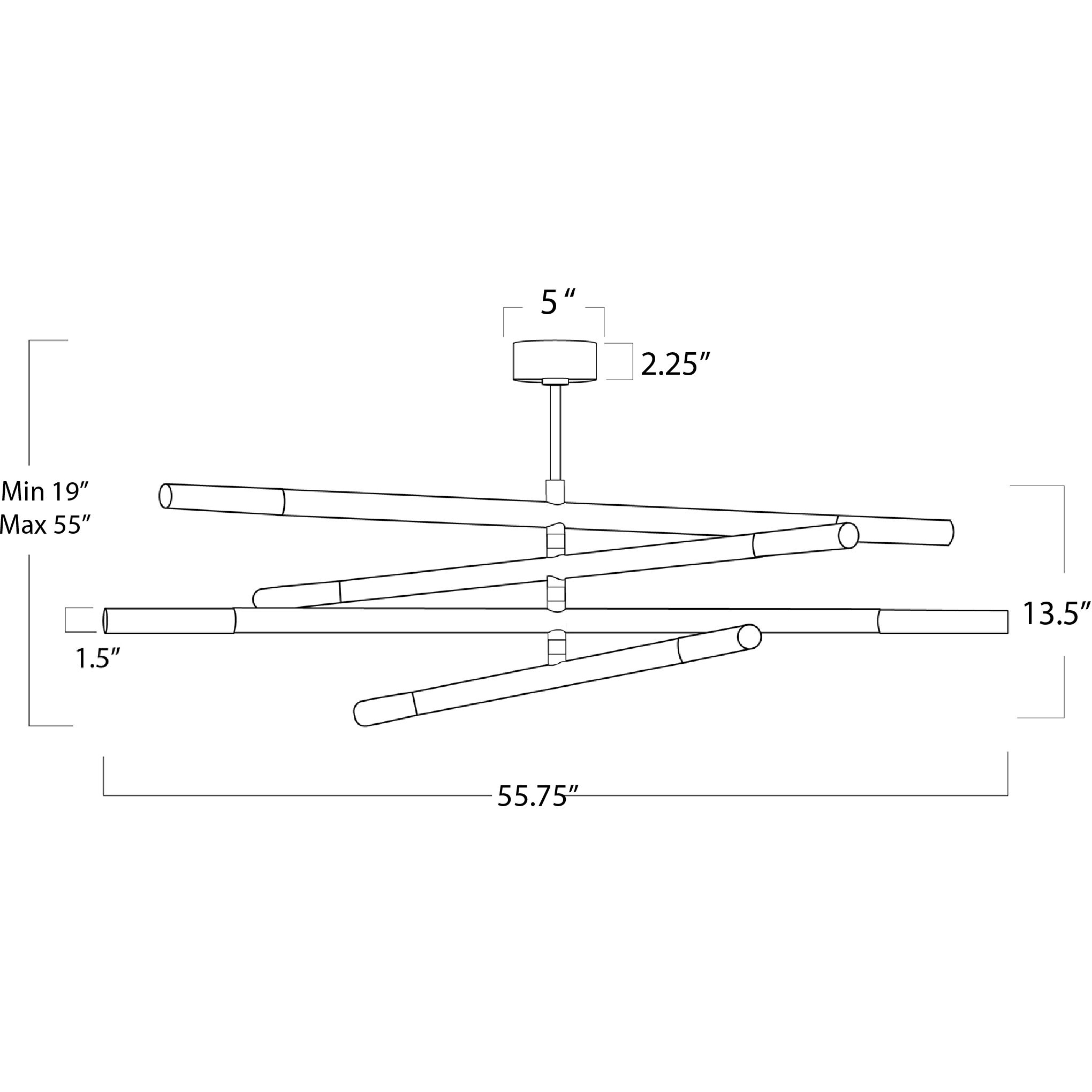 Wick 8 Light 55.75 inch Natural Brass Chandelier Ceiling Light