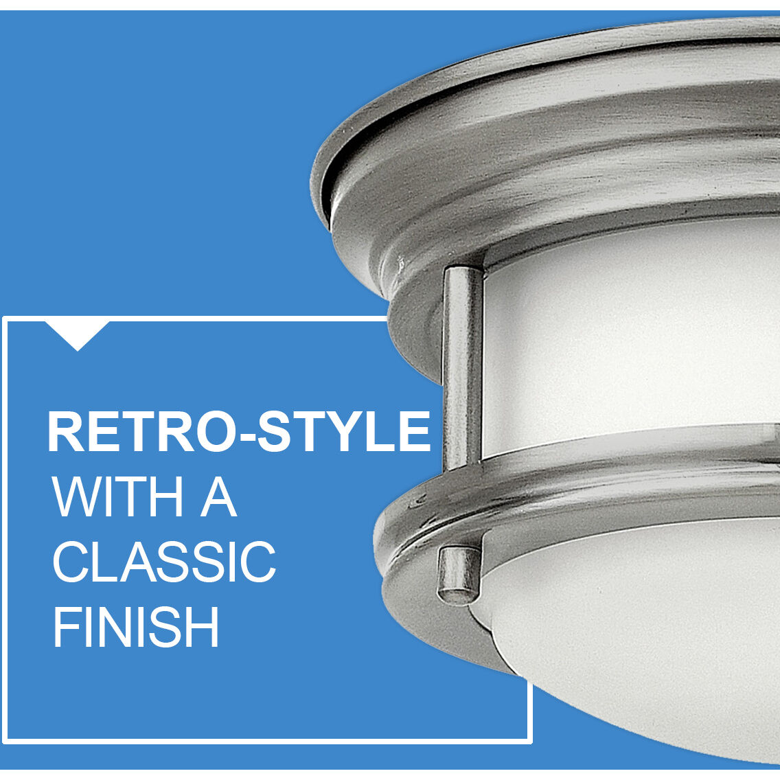 Hadley LED 7.75 inch Antique Nickel Indoor Flush Mount Ceiling Light