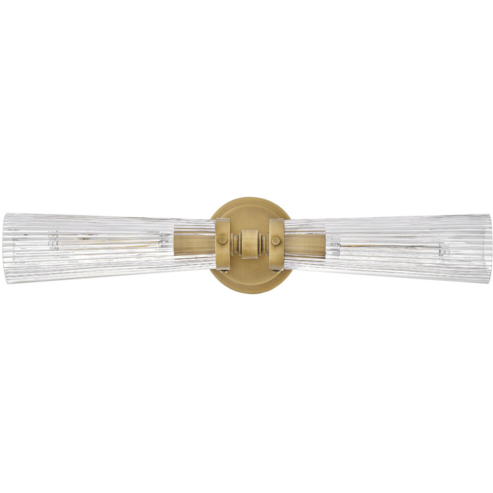 Jude 2 Light 24 inch Heritage Brass Bath Light Wall Light